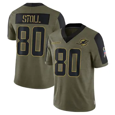 Men's Nike Miami Dolphins Jack Stoll 2021 Salute To Service Jersey - Olive Limited