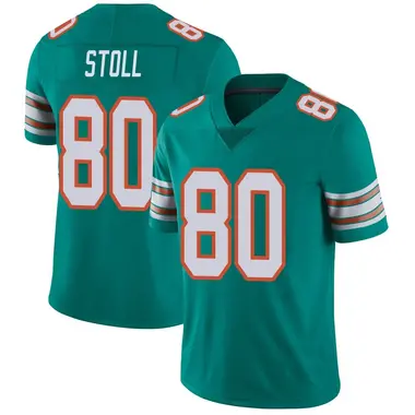 Men's Nike Miami Dolphins Jack Stoll Alternate Vapor Untouchable Jersey - Aqua Limited