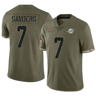 Men's Nike Miami Dolphins Jason Sanders 2022 Salute To Service Jersey - Olive Limited