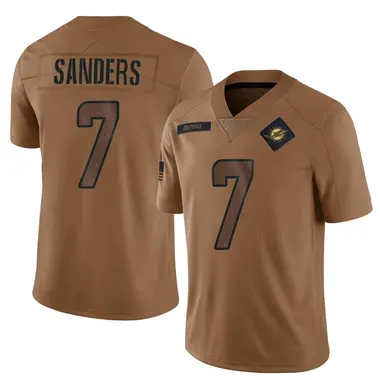 Men's Nike Miami Dolphins Jason Sanders 2023 Salute To Service Jersey - Brown Limited