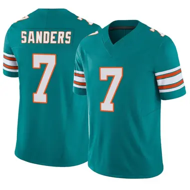 Men's Nike Miami Dolphins Jason Sanders Alternate Vapor F.U.S.E. Jersey - Aqua Limited