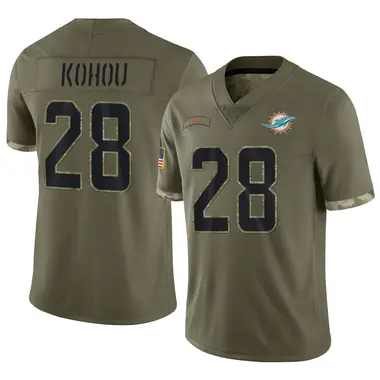 Kader Kohou Miami Dolphins Youth Legend Olive Salute to Service Sideline  Long Sleeve T-Shirt