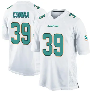 Men's Nike Larry Csonka White Miami Dolphins Retired Player Game Jersey