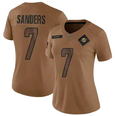 Women's Nike Miami Dolphins Jason Sanders 2023 Salute To Service Jersey - Brown Limited