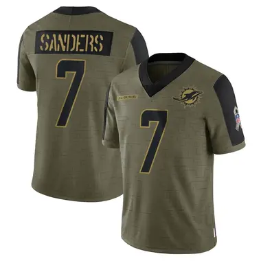 Youth Nike Miami Dolphins Jason Sanders 2021 Salute To Service Jersey - Olive Limited